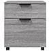 Schedario Con Ruote Grigio Sonoma 45x38x54 Cm Legno Multistrato - Foto miniatura 3
