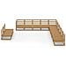 Set Divani Da Giardino 11 Pz Marrone Miele In Massello Di Pino - Foto miniatura 3