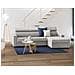 Divano Letto Alda, Divano Ad Angolo, 100% Made In Italy, Sofà Con Apertura Girevole, Con Penisola Contenitore Sinistra, Con Braccioli Standard, Cm 280x95h85, Grigio - Foto miniatura 1