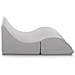 Letto Pieghevole Annabella, Pouf Trasformabile In Letto Matrimoniale, 100% Made In Italy, Pouf Trasformabile In Una Chaise Longue In Ecopelle, Cm 100x200h70, Bianco - Foto miniatura 3