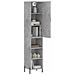 Credenza Grigio Cemento 34,5x34x180 Cm In Legno Multistrato - Foto miniatura 3