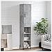 Credenza Grigio Cemento 34,5x34x180 Cm In Legno Multistrato - Foto miniatura 1