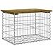 Panca da Giardino Design Gabbione 63x44x42 cm Pino Impregnato - Foto miniatura 2