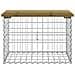 Panca da Giardino Design Gabbione 63x44x42 cm Pino Impregnato - Foto miniatura 3