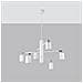 Lampadario Lemmi 6 Bianco Sl. 1206 - Moderno Lampadari Bianco 125x77x77 Cm - Foto miniatura 2