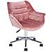Sedia Da Scrivania Labelle Velluto Rosa - Foto miniatura 5