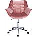 Sedia Da Scrivania Labelle Velluto Rosa - Foto miniatura 7