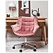Sedia Da Scrivania Labelle Velluto Rosa - Foto miniatura 8