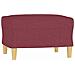Divano A 3 Posti Con Poggiapiedi Rosso Vino 180 Cm In Tessuto - Foto miniatura 4