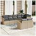 Set Divano Da Giardino 8 Pz Con Cuscini Beige In Polyrattan - Foto miniatura 1