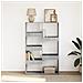 Libreria Grigio Cemento 100x33x155,5 Cm In Legno Multistrato - Foto miniatura 3