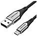 COAHD cavo USB USB 2.0 0,5 m USB A Micro-USB B Alluminio, Nero - Foto miniatura 1