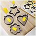 Anelli Per Uova A Forma Di Cuore E Stella - Set Da Cucina Da 4 Pezzi - Foto miniatura 7