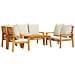 Set Salotto da Giardino 5 pz con Cuscini Legno Massello Acacia - Foto miniatura 1