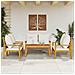 Set Salotto da Giardino 5 pz con Cuscini Legno Massello Acacia - Foto miniatura 2