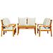 Set Salotto da Giardino 5 pz con Cuscini Legno Massello Acacia - Foto miniatura 3