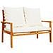 Set Salotto da Giardino 5 pz con Cuscini Legno Massello Acacia - Foto miniatura 7