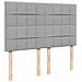 Giroletto a Molle con Materasso Grigio Chiaro 140x200cm Tessuto - Foto miniatura 9