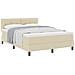 Letto con Rete a Molla e Materasso Crema 160x200 cm in Tessuto - Foto miniatura 1