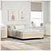 Letto con Rete a Molla e Materasso Crema 160x200 cm in Tessuto - Foto miniatura 2