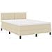 Letto con Rete a Molla e Materasso Crema 160x200 cm in Tessuto - Foto miniatura 3
