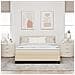 Letto con Rete a Molla e Materasso Crema 160x200 cm in Tessuto - Foto miniatura 5
