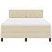 Letto con Rete a Molla e Materasso Crema 160x200 cm in Tessuto - Foto miniatura 8