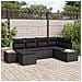 Set Divano da Giardino 6 pcs Nero 264 x 154 x 85 cm Poly Rattan - Foto miniatura 2