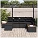 Set Divano da Giardino 6 pcs Nero 264 x 154 x 85 cm Poly Rattan - Foto miniatura 3