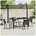 Set da Pranzo per Giardino 5 pcs Marrone Poly Rattan - Foto miniatura 4