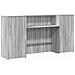 Banco Reception Grigio Sonoma 200x50x103,5 cm Legno Multistrato - Foto miniatura 1