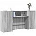 Banco Reception Grigio Sonoma 200x50x103,5 cm Legno Multistrato - Foto miniatura 2