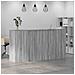 Banco Reception Grigio Sonoma 200x50x103,5 cm Legno Multistrato - Foto miniatura 4