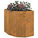 Vaso d'angolo Ruggine 45 x 45 x 50 cm acciaio corten - Foto miniatura 3