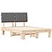 Letto con Testiera Rivestita Grigio chiaro 135 x 190 cm - Foto miniatura 4