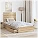 Letto con Contenitore con testiera Rovere Sonoma 90 x 200 cm - Foto miniatura 3