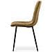 Sedia TURIN - Rivestita in velluto marrone con gambe nere - Foto miniatura 4