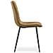 Sedia TURIN - Rivestita in velluto marrone con gambe nere - Foto miniatura 6