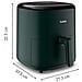 Easy Fry Max EY2453 Singolo 5 L Indipendente 1500 W Friggitrice ad aria calda Verde - Foto miniatura 7