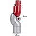 Adattatore Angolare Per Aspirapolvere Compatibile Con Dyson V7 V8 V10 V11 V15 - Regolazione 90° | Alta Qualità, Rosso-argento - Foto miniatura 2