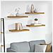Scaffale da parete 4 pcs Beige 50 x 23 x 4 cm Legno multistrato - Foto miniatura 2