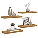 Scaffale da parete 4 pcs Beige 50 x 23 x 4 cm Legno multistrato - Foto miniatura 3