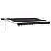 Tenda retrattile manuale con LED Antracite 3 x 2,5 m - Foto miniatura 1