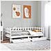 Dormeuse con Cassetti Bianco 90x200 cm Legno Massello di Pino - Foto miniatura 2