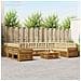Set divani 10 pcs Naturale e Beige Legno di Acacia Massello - Foto miniatura 2