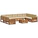 Set divani 10 pcs Naturale e Beige Legno di Acacia Massello - Foto miniatura 3