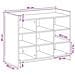 Mobile per scarpe Legno antico 85 x 39,5 x 70 cm - Foto miniatura 7