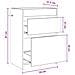 Mobiletto da Bagno Sotto Lavabo Rovere Fumo 56 x 37,5 x 81 cm - Foto miniatura 7