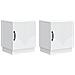 Comodino 2 pcs Bianco 43 x 34,5 x 47 cm Legno ingegnerizzato - Foto miniatura 1