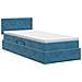 Letto con Contenitore Blu Scuro 100 x 200 cm Velluto - Foto miniatura 8